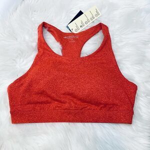 NWT Ideology Medium Impact Sports Bra Burnt Orange Small